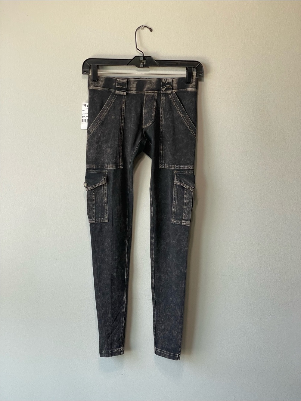Hard Tail Washed Black Cargo Leggings
